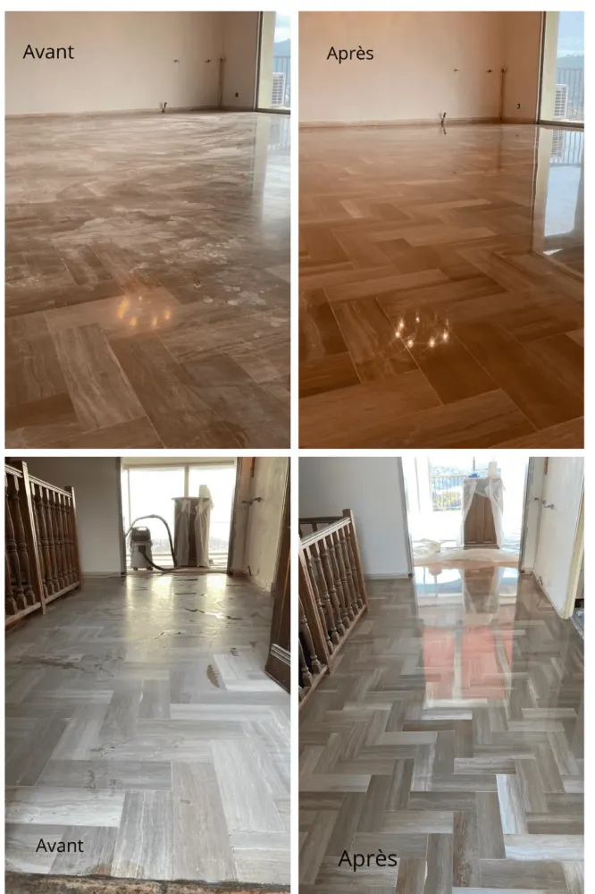 Travaux de ponçage de Marbre et cristallisation d'une maison à Toulon