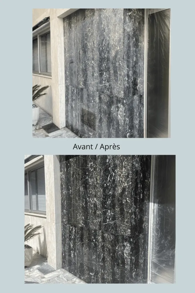 Gros travail de restauration en ponçage diamanté